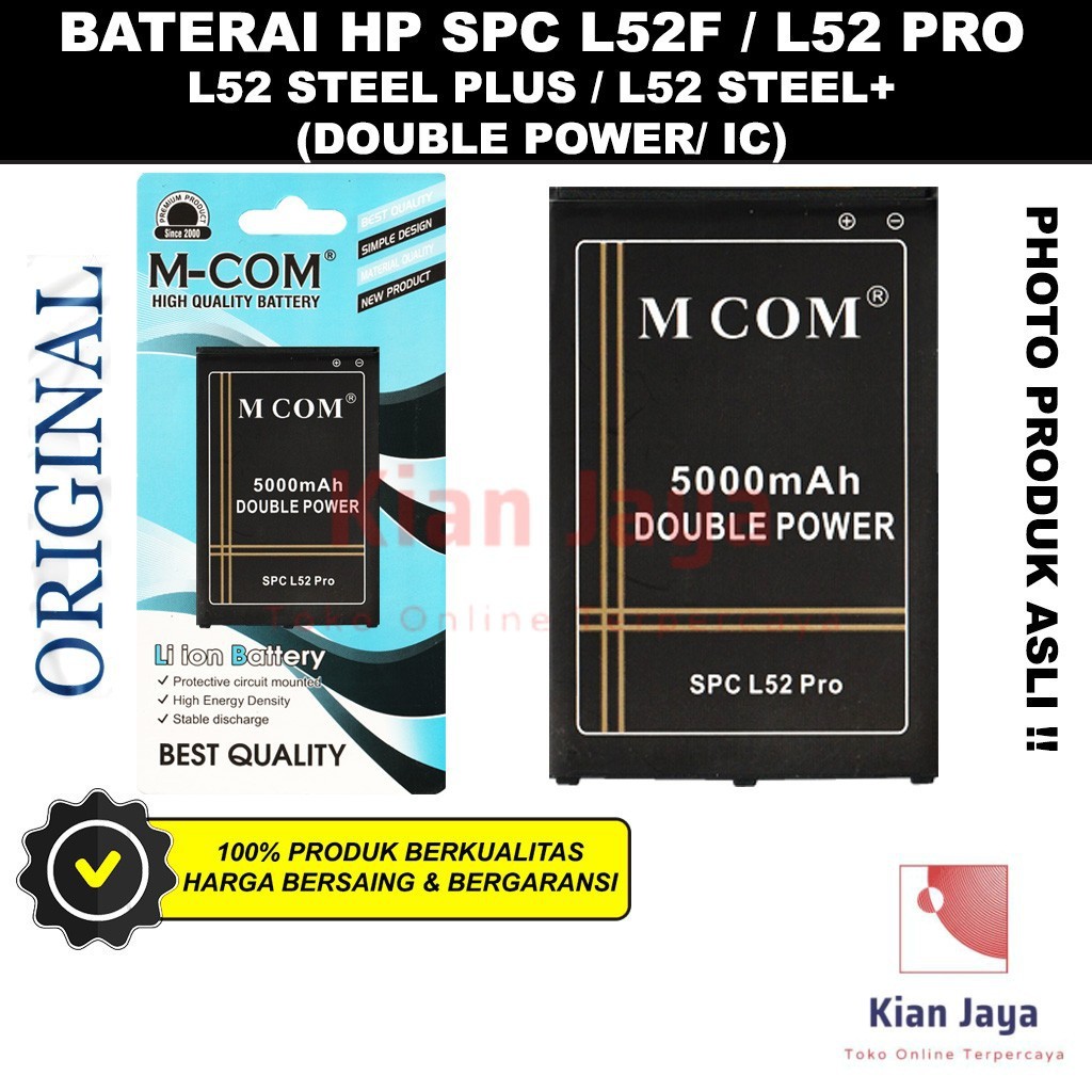 MCOM Baterai Hp SPC L52 Pro, L52F, L52 Steel plus, L52+ Double Power Batre Batrai Battery