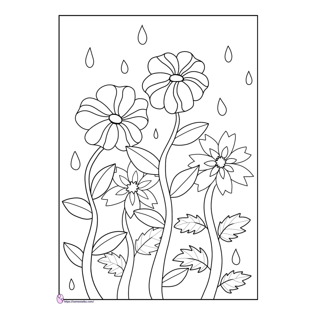 

Isi isi 20 lembar Kertas Mewarnai Anak Paud/TK/SD Tema Bunga