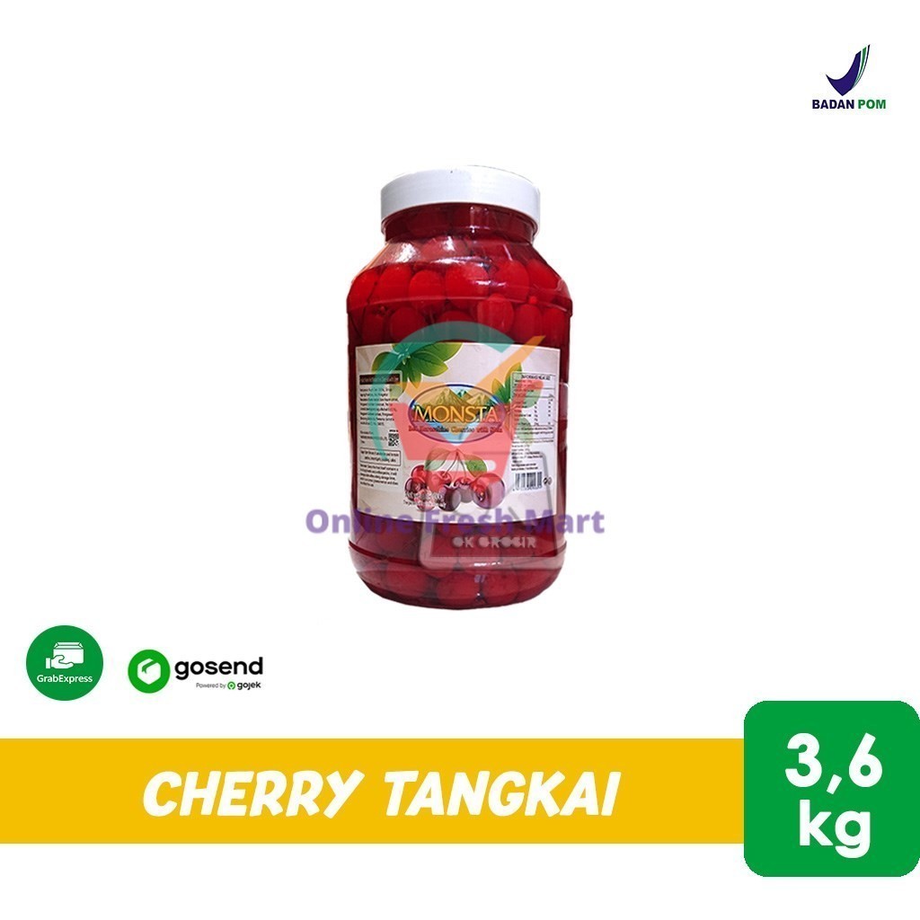 

Cherry Maraschino Merah Monsta (Toples Plastik 3,6 kg) KHUSUS INSTANT - Online Fresh Mart Denpasar