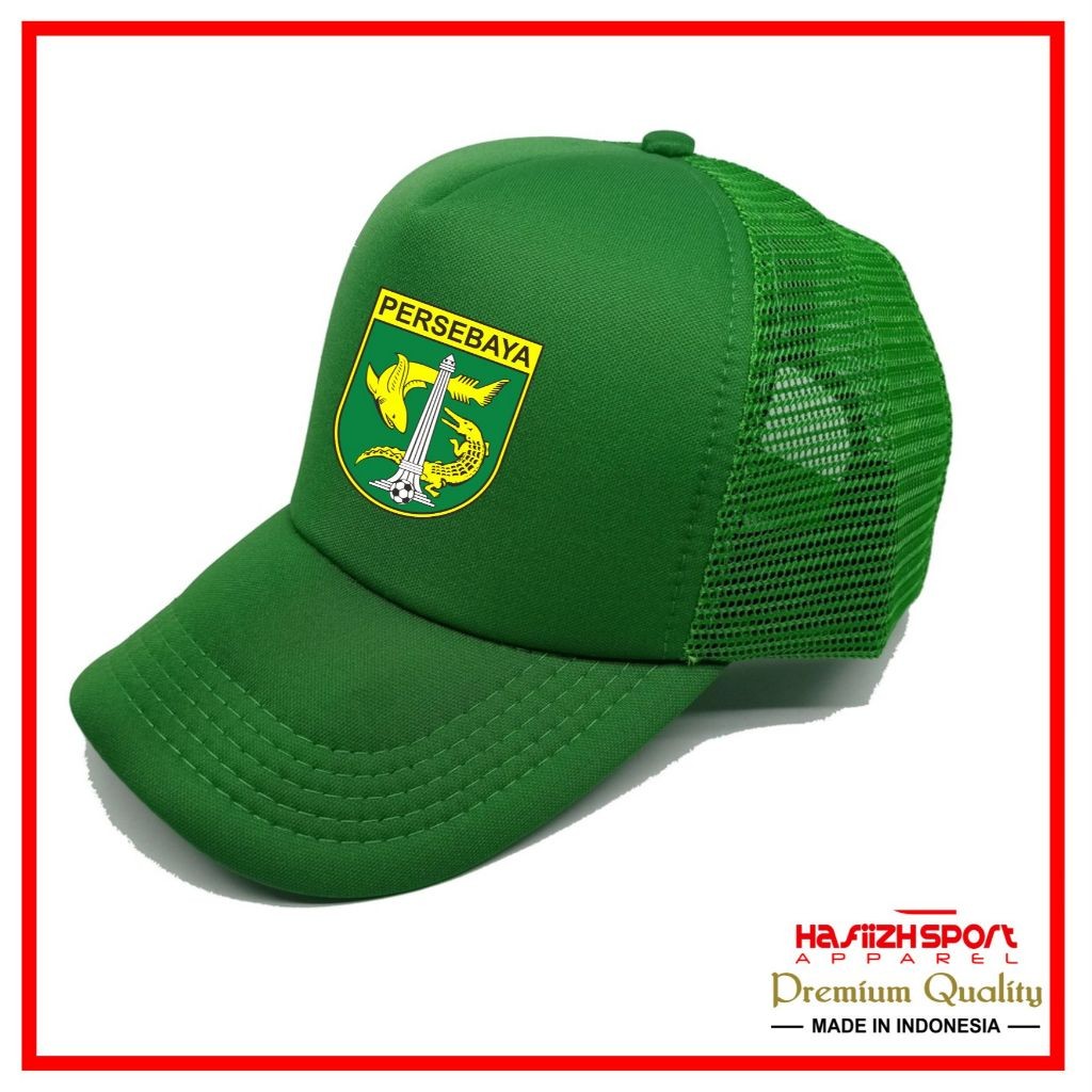 TOPI PERSEBAYA / TOPI JARING PERSEBAYA / TOPI TRUCKER PERSEBAYA MURAH