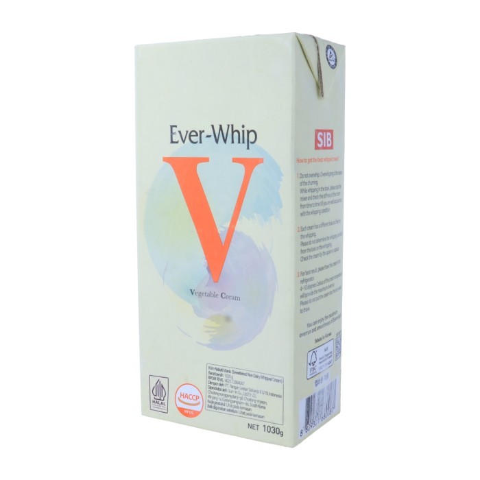 

Whipping cream ever whip V 1 ltr BNDG