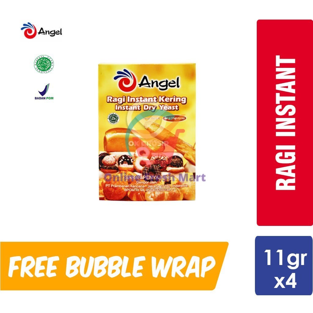 

Angel Ragi Instant Kering / Dry Yeast 11grx4cs (1 Box) - Online Frseh Mart Denpasar