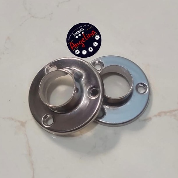 Bracket Topi 3/4" - Braket Penyanggah Pipa Stainless 19 mm (Perpasang)