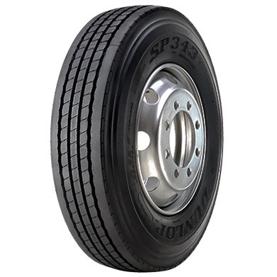 Ban Mobil Truk  Halus Dunlop SP343 Ukuran 11R 22.5 16PR Ban Truk/Bus Radial Kawat