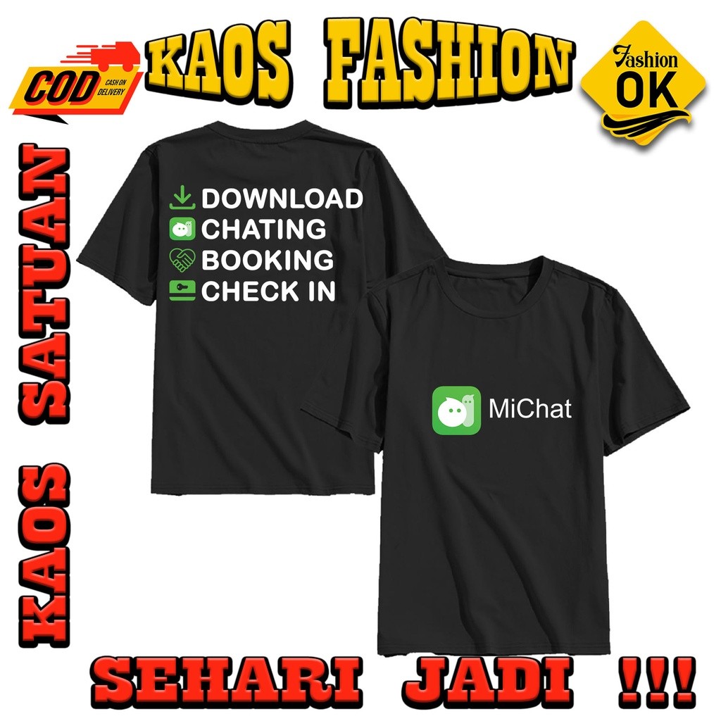 Toko Kaos Combed - KAOS MICHAT DI WA JADI BADUT DI MICHAT JADI RAJA KAOS KATA KATA MICHAT KAOS BAJU 