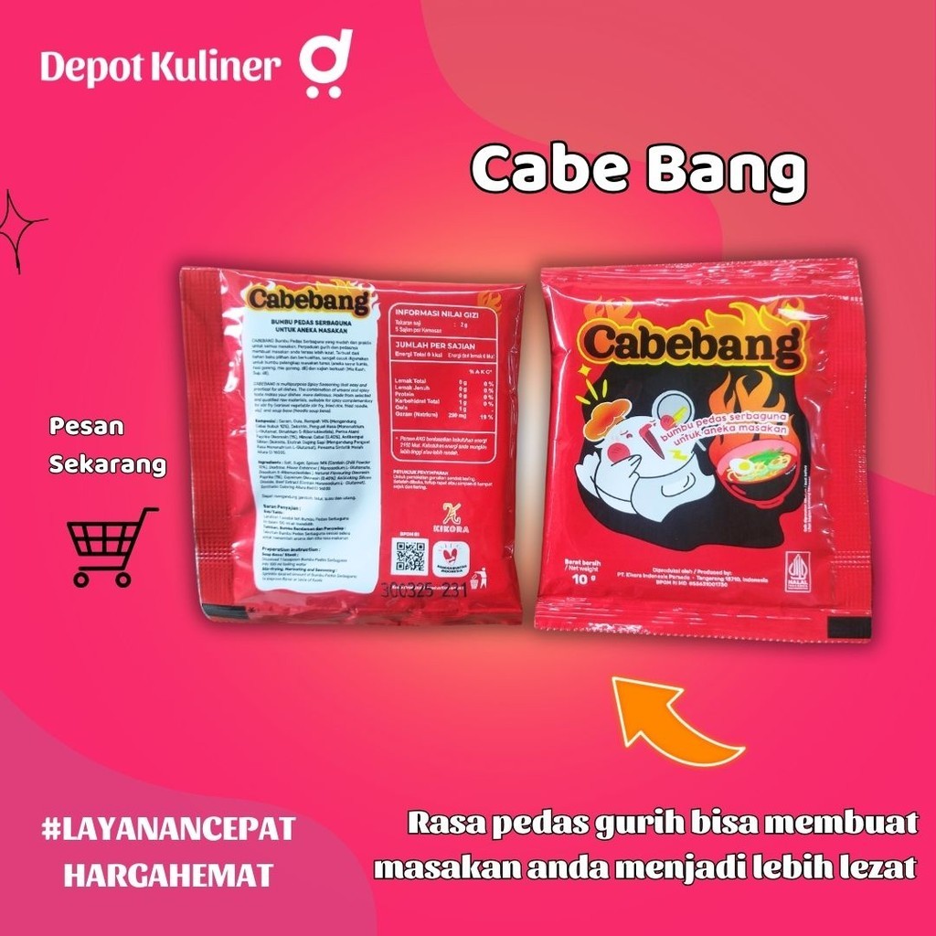 

Cabebang Bumbu Cabe Pedas Serba Guna 10 Gram