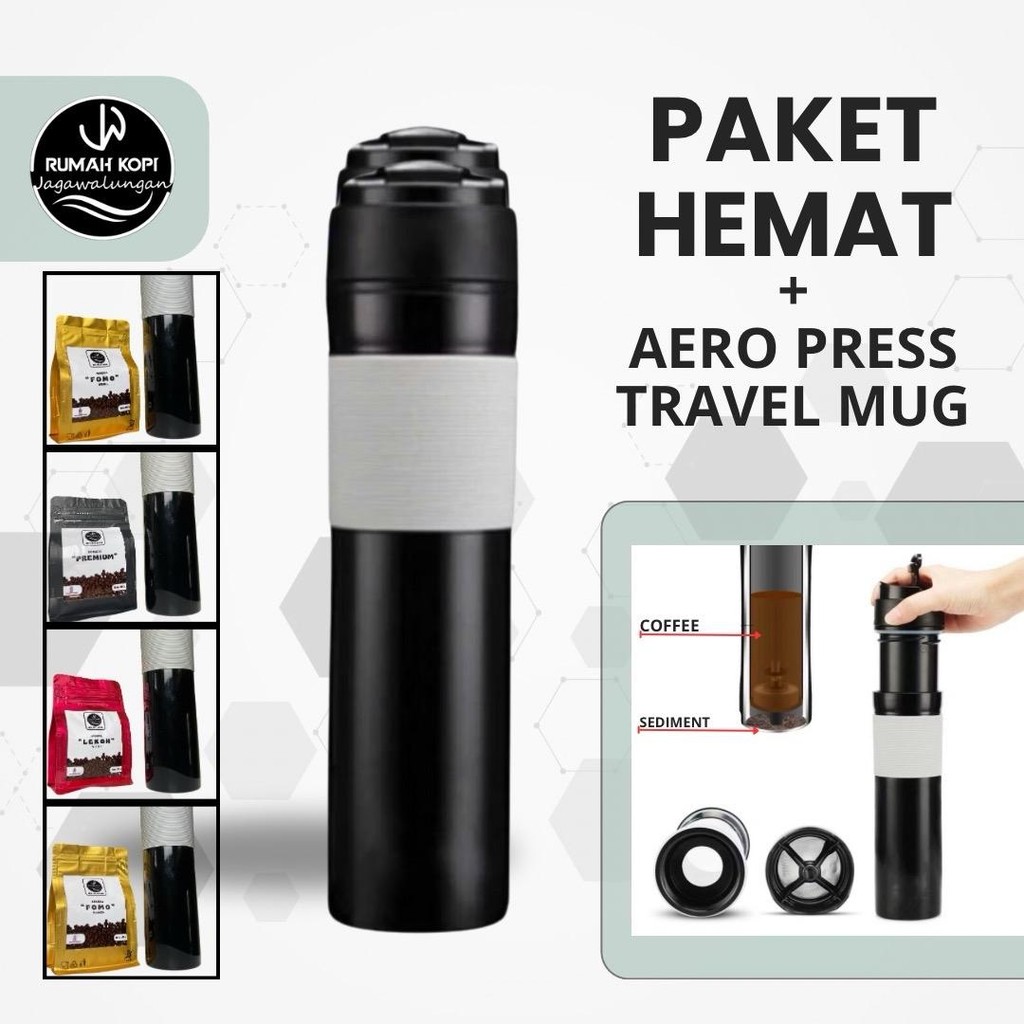 

Paket Hemat Jagawalungan + Aero Press Travel Mug