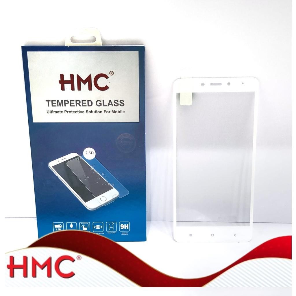 HMC OFFICIAL STORE - Xiaomi Redmi 4 White HMC Tempered Glass Full Glue Premium