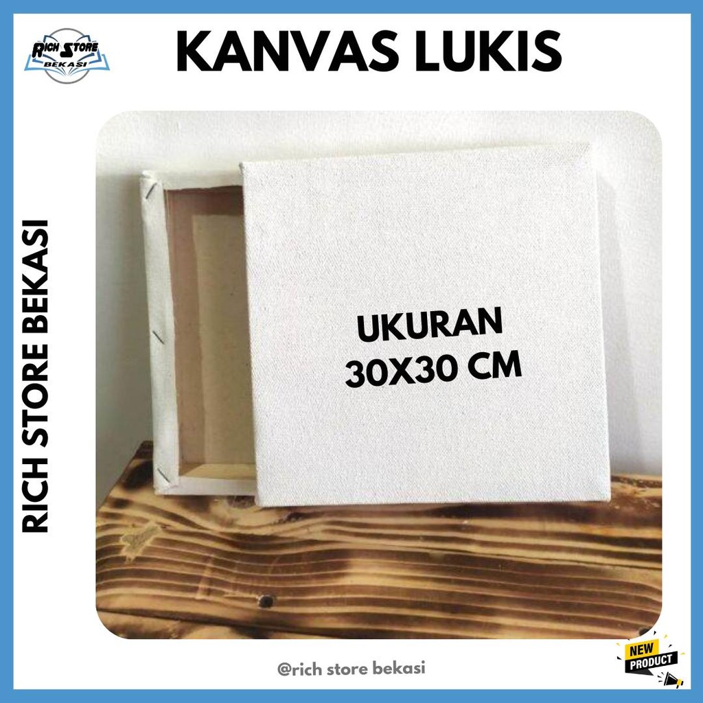 

KANVAS LUKIS UKURAN 30X30 CM/KANVAS LUKIS WARNA PUTIH Canvas Kayu