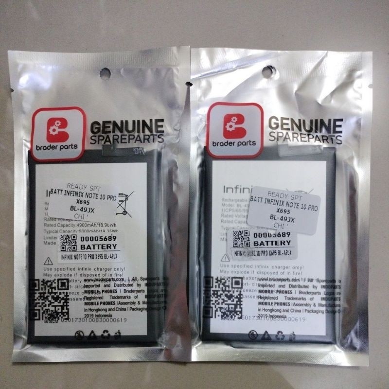 BATRE BATERAI INFINIX NOT 10PRO/NOT 11PRO/X695/BL49JX/NOT11S