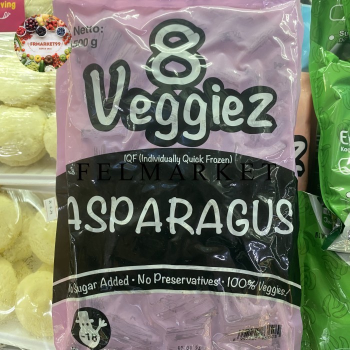 

8 Veggiez Iqf Asparagus Frozen / Asparagus Beku / 500 grm