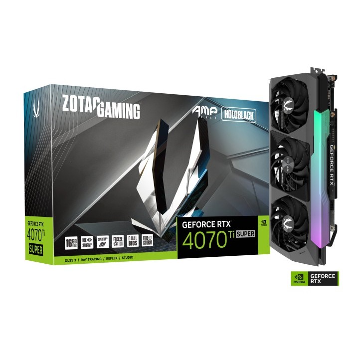 ZOTAC RTX 4070 TI SUPER AMP HOLO 16GB DDR6X 256 BIT