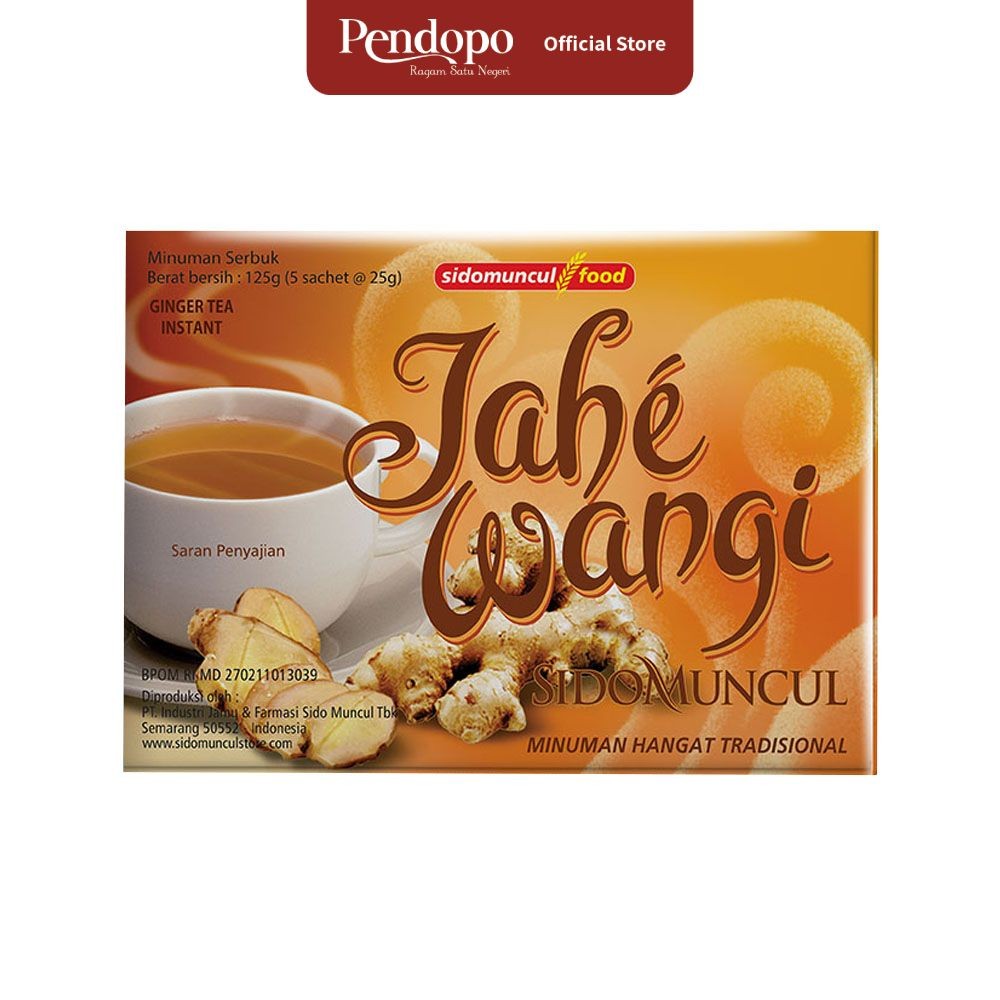 Pendopo Sidomuncul 5 Sachet Jahe Wangi Box Minuman Tradisional Instant Rempah Herbal Jahe Susu Seduh