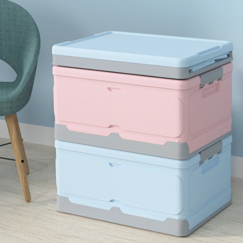 Folding Storage Box Plastic Book Toy Large Capacity Portable Car Sundry Container Organizer Stackabl
