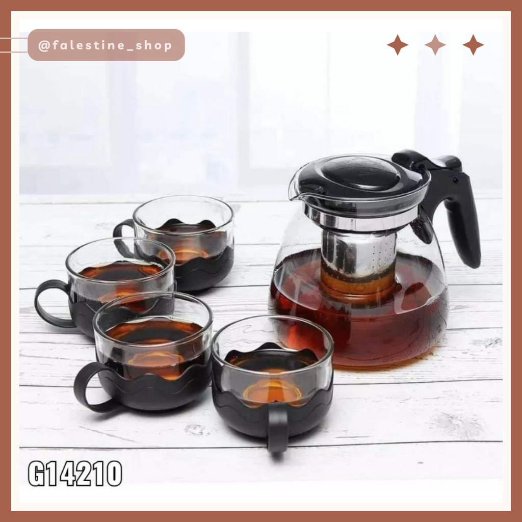 Teapot Set Hitam Saringan