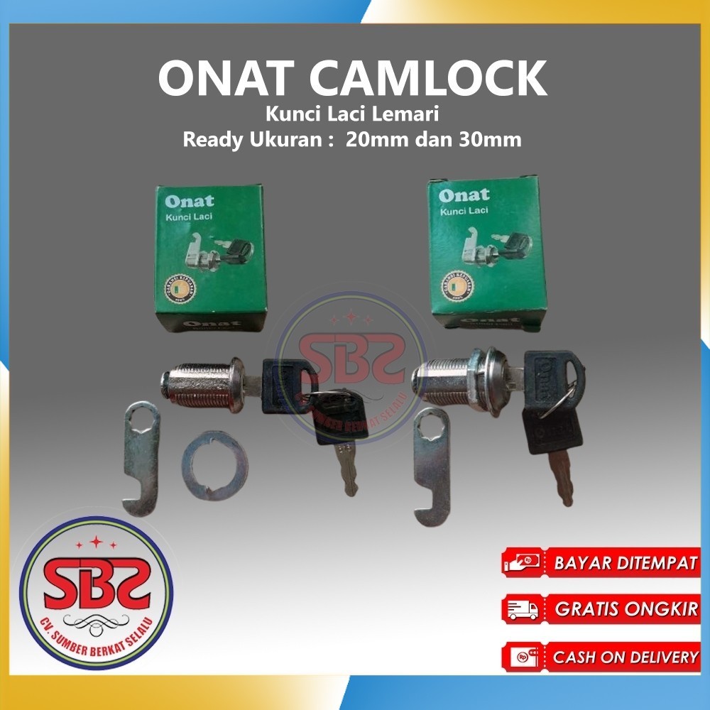 Cam Lock camlock Kunci Laci Lemari ONAT 103 - 30 mm dan 20mm