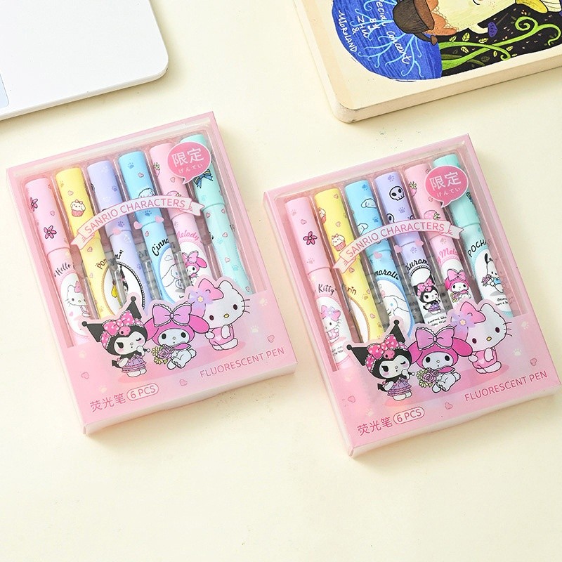 

⭐JOJU⭐! STABILO 1 SET ISI 6 EDISI KARTUN SANRIO / HIGHLIGHTER TERBAIK ISI 6 WARNA KARAKTER SANRIO