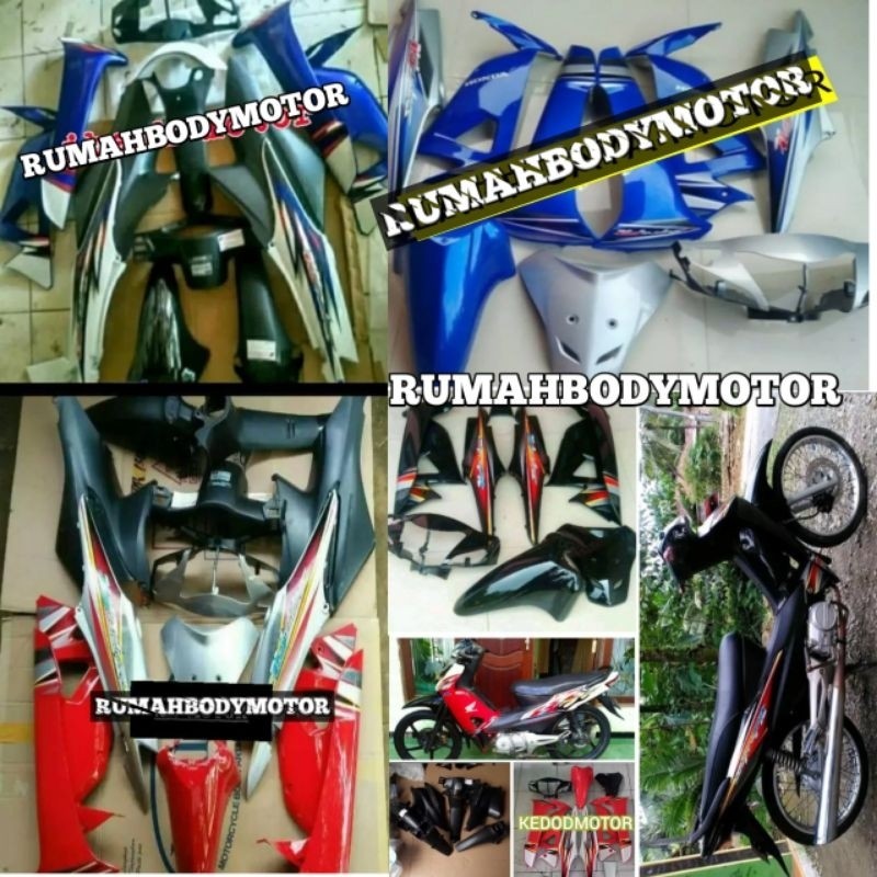 Honda Supra fit new Cover body Halus & Kasar Motor honda supra fit new Tahun 2006 - 2009 + Striping