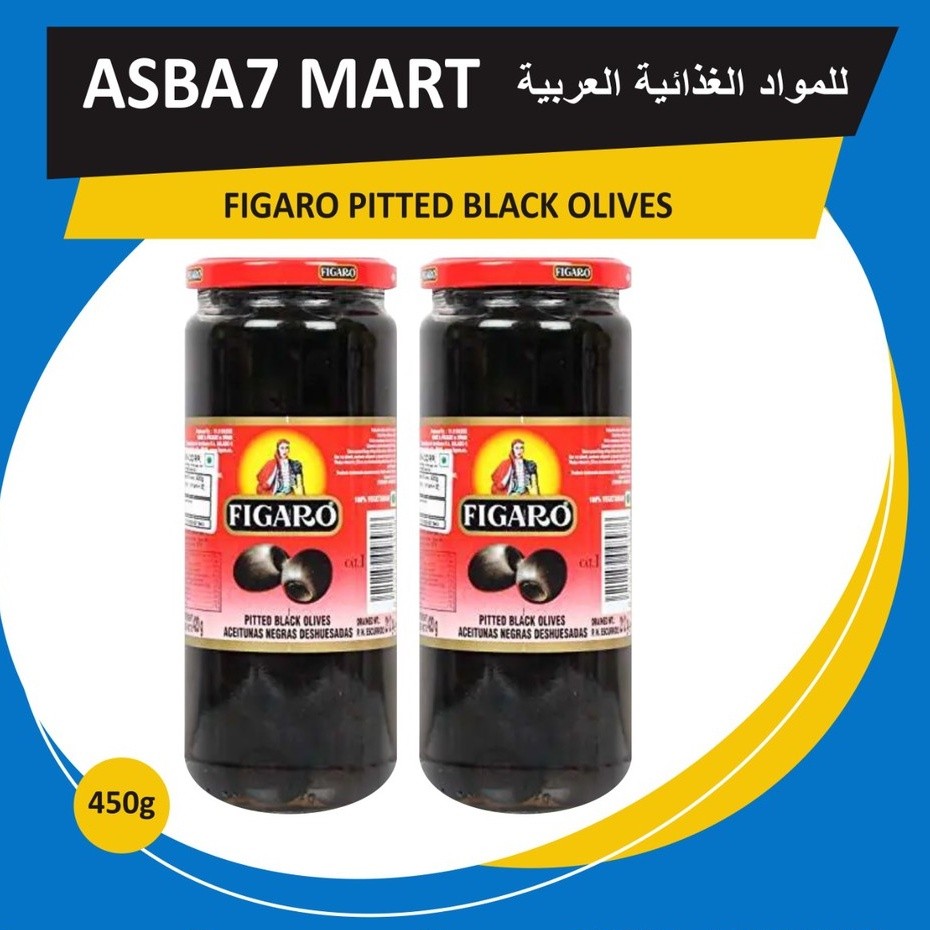 

FIGARO PITTED BLACK OLIVES 450G
