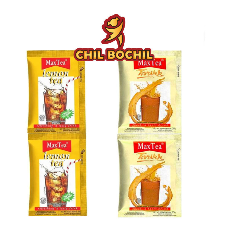 

TEH TARIK MAXTEA DAN TEH LEMON TEA RENCENG ( ISI 10 SACHET X 25GRAM ) - TEH TARIK KRIMER SUSU DAN GULA - CHIL BOCHIL