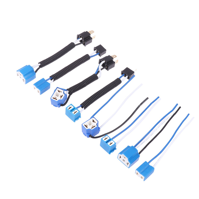 H7 H4 Car Truck Female Male Ceramic Headlight Extension Connector Plug Light Lamp Bulb Socket Adapte
