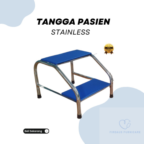 TANGGA PASIEN STAINLESS || FOOTSTEP BED PASIEN || TANGGA PIJAKAN BED PERIKSA KLINIK