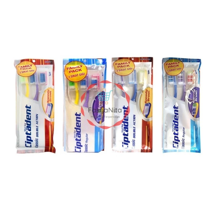 CIPTADENT Soft / Medium SIkat Gigi Isi 3 | Ciptadent Sikat Gigi - Fasyanita Denpasar