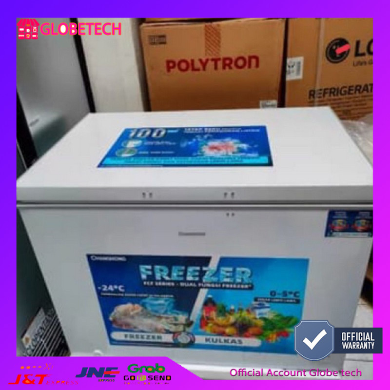 BOX FREEZER CHANGHONG 200 LITER TERBARU TAHAN 100 JAM MATI LAMPU/ CHANGHONG FCF 218 DW/ FREEZER BOX 