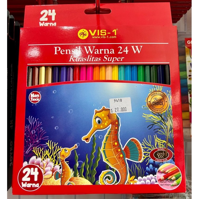 

PENSIL WARNA VIS-1 24 WARNA PANJANG SUPER