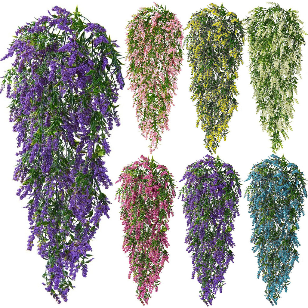 

1Pc Artificial Plants Vines Simulation Plastic Fake Flowers Hanging Plants Artificial Wisteria Garland Wedding Home Garden Decor