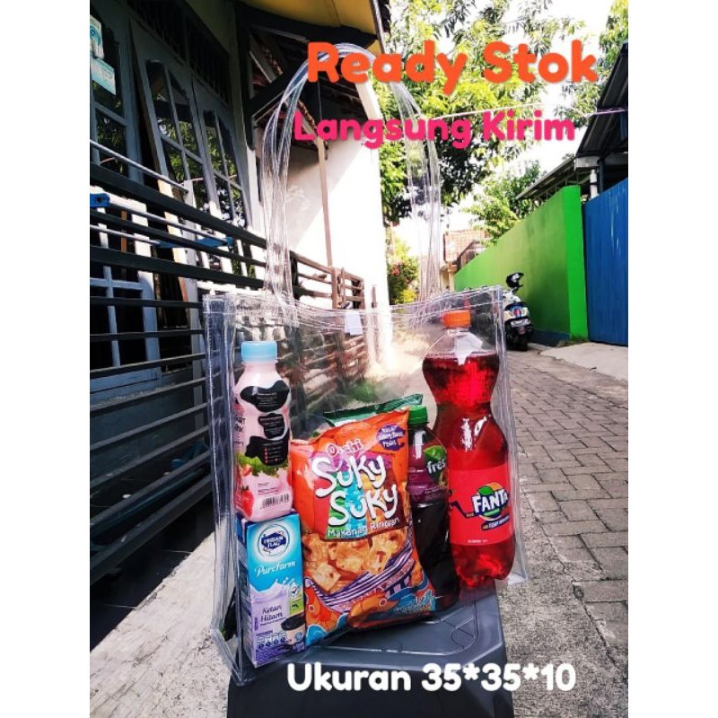 

35x35x10 goody bag mika transparan @8.700