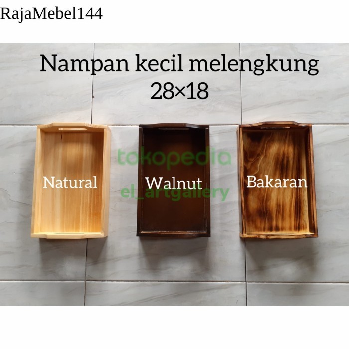 

Baki Kayu Pinus / Nampan Kayu/ Baki Kayu serbaguna uk 28x18cm - 28X18 Mlgkg Bkr laris manis