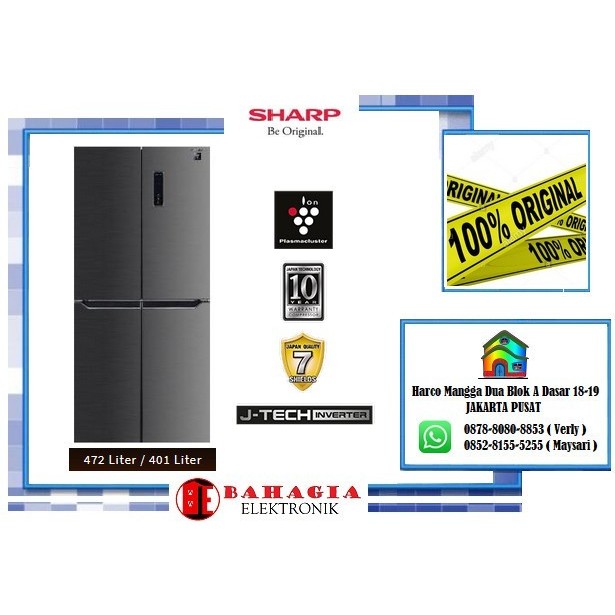 Sharp Kulkas 4 pintu SJ-IF50PM-DS