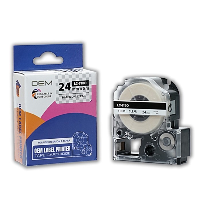 EPSON LABEL PITA TAPE LABELWORKS PRINT CATRIDGE PITA REFILL 24mm CLEAR TRANSPARAN EPSON LW-600P LW 6