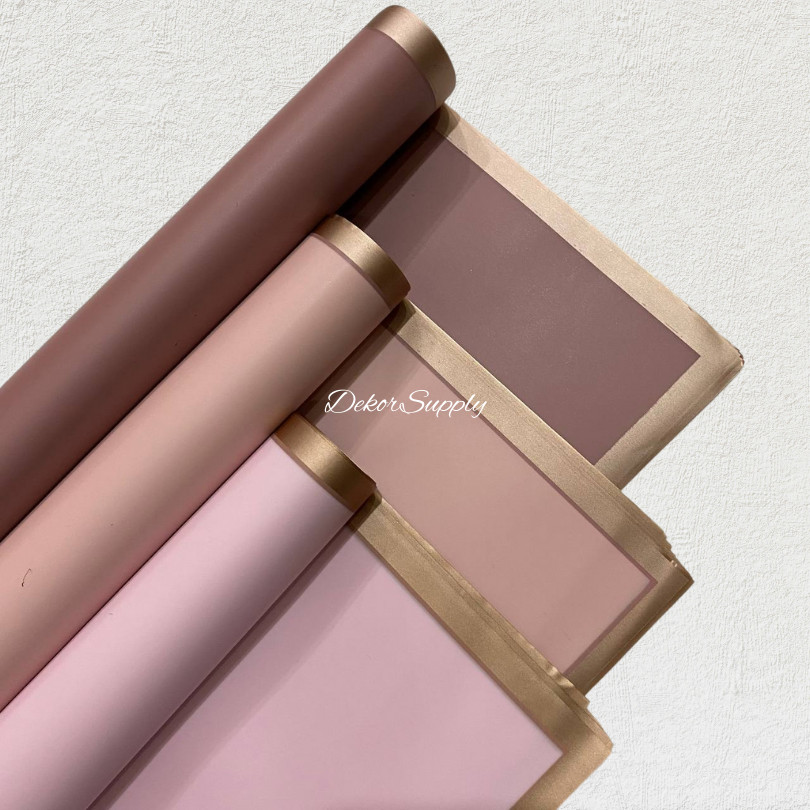 

(Khusus Batam) Cellophane Paper Line Gold / Kertas Bunga Buket Import dekorasi Hias