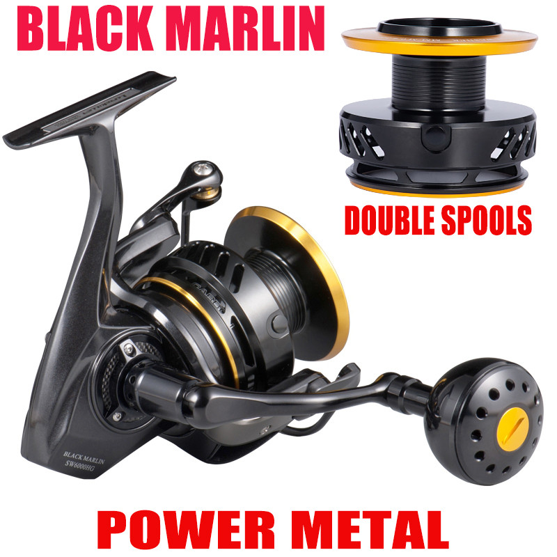 Original Lurekiller Metal Body Power Spinning Reel Black Marlin SW4000XG/SW5000XG/6000HG/10000HG Hig
