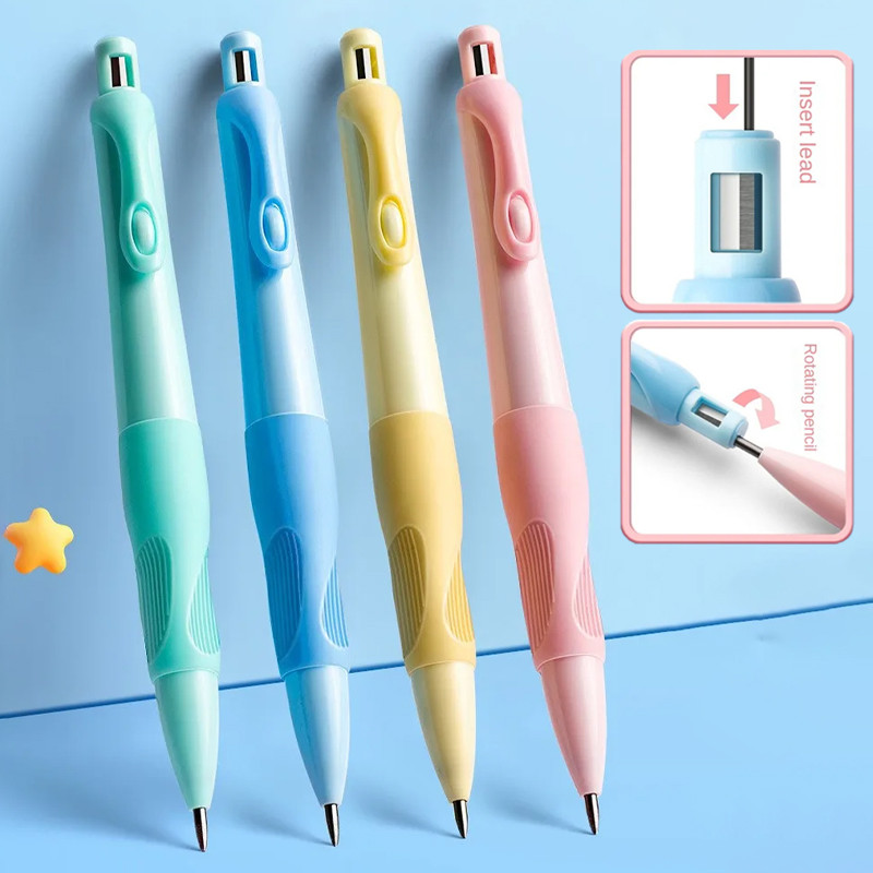 

2mm Mechanical Pencils With Sharpener Carpenter Drafting HB Pencil Drawing Writing Aesthetic Stationery Office School Supplies