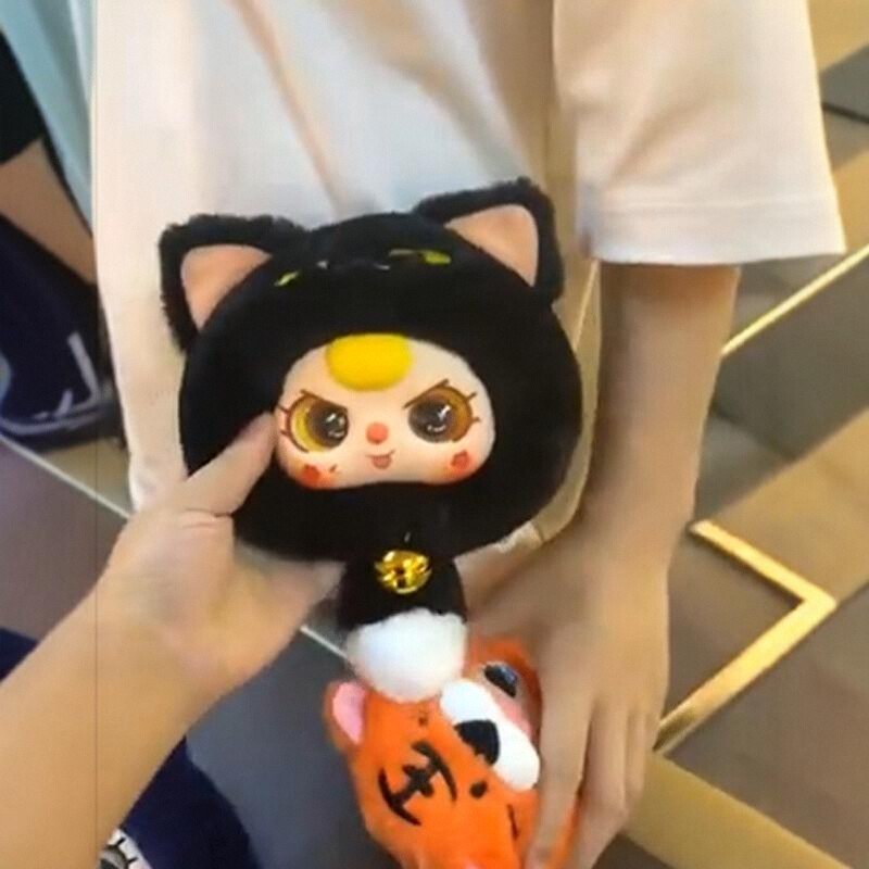 

New Baby Three Lucky Cat Zipper Bag Series Blind Box Cute Vinyl Doll Decoration Backpack Pendant Mystery Box Christmas Gift