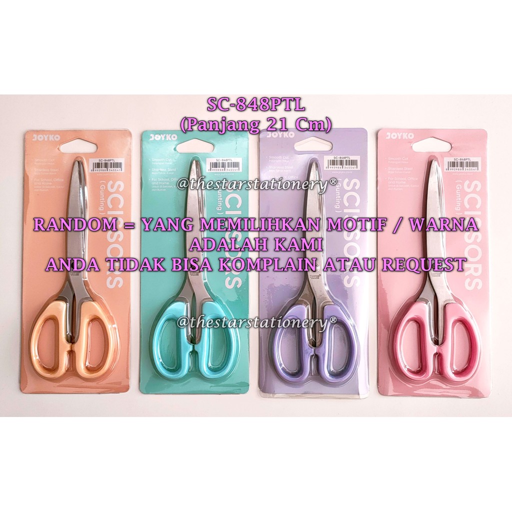

(1 Biji) GROSIR Gunting JOYKO SC-848PTL Pastel Besar / Gunting Scissors Joyko SC-848PTL