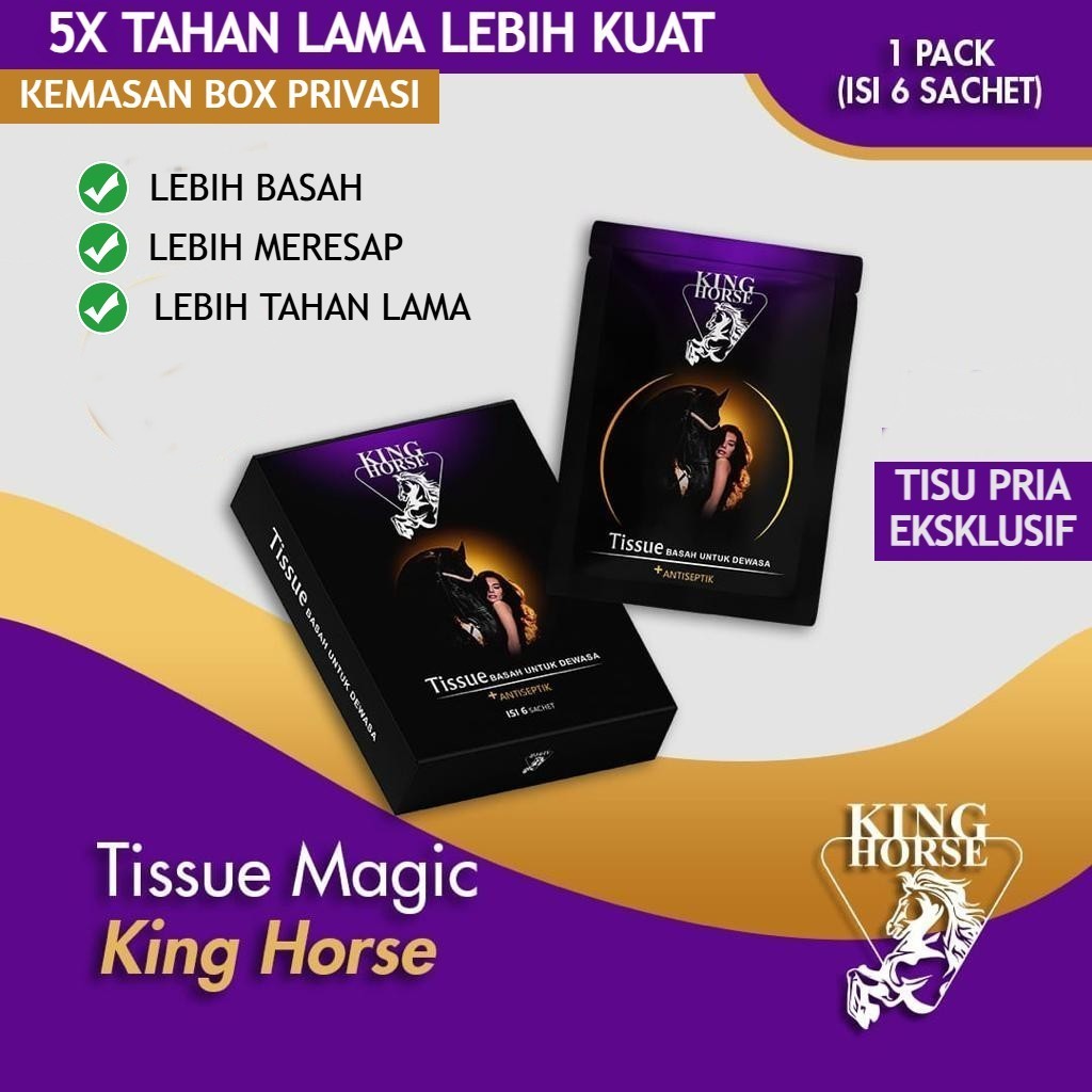 King Horse Tisu Magic Tahan Lama Tisue Megic Pria Isi 6