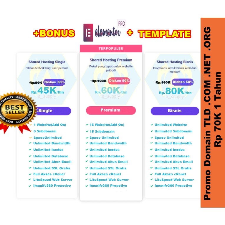 Aplikasi Web Hosting Raport Digital Madrasah Termurah Unlimited disk Free SSL Domain Indonesia Websi