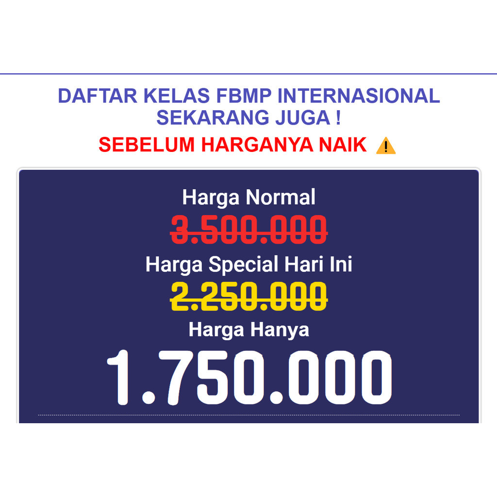 Kelas FBMP Internasional - Cara berjualan ke market Luar Negeri menggunakan Facebook Marketplace den