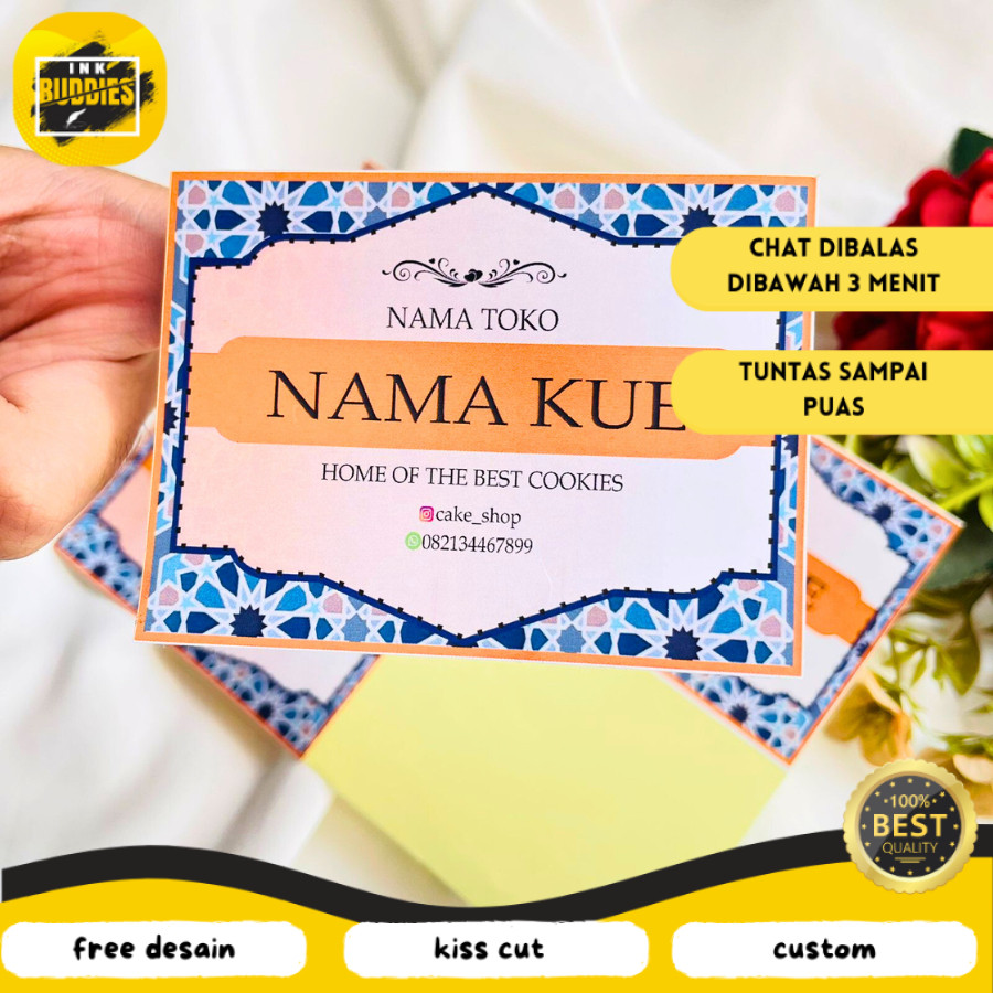 

INB Sticker Toples PERSEGI Custom Lebaran /Idul Fitri /Ramadan /Puasa /Stiker Toples /Packaging