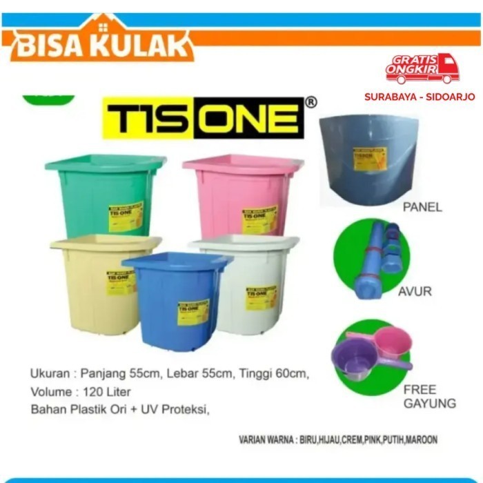 Bak Mandi Plastik / Bak Mandi Fiber Tison Oval + Panel