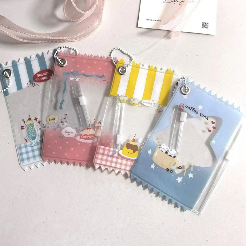 

Kpop Idol Card Protective Sleeve Kawaii Candy Bag Photocard Holder Transparent Card Cover With Keychain School Stationery