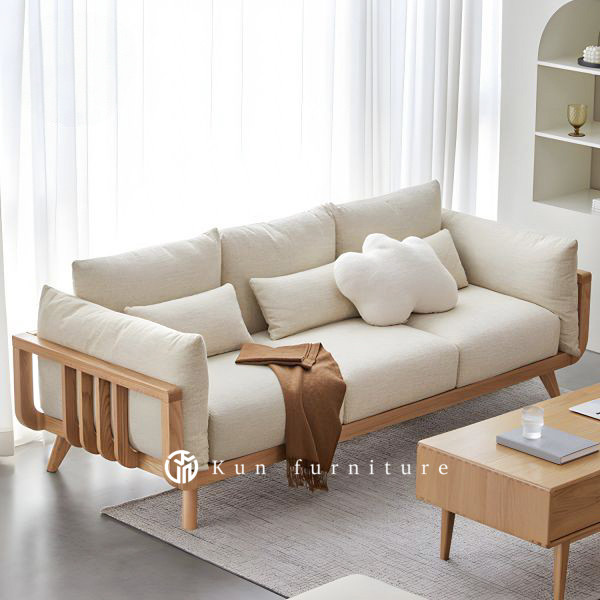 set sofa lounge jati/kursi sofa minimalis ruang tamu/bangku sofa retro - 3 seater