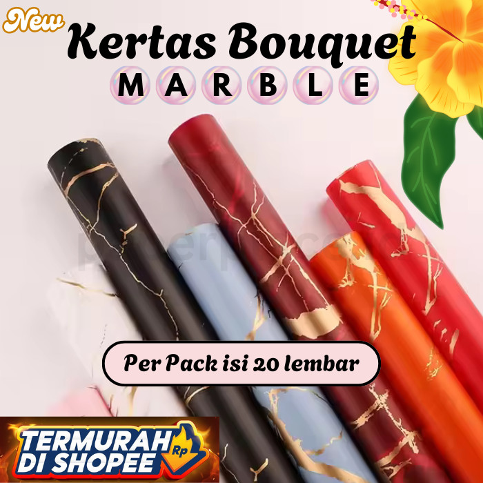 

[PREMIUM] KERTAS BUKET BUNGA CELLOPHANE MOTIF MARBLE MARMER MEWAH PREMIUM WRAP FLOWER FLORIST SNACK BUNGA