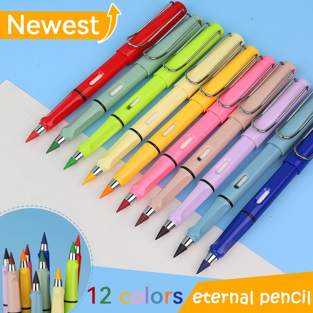 

【Dotding】12 Warna Pensil Abadi Berwarna Menulis Tanpa Henti Tanpa Putus Tanpa Penajaman Ujung yang Dapat Diganti untuk Menulis Melukis Perlengkapan Alat Tulis Sekolah Siswa Q110