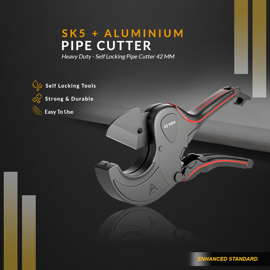 

Gunting Pipa PVC Aluminium Tajam Heavy Duty Application 42 MM