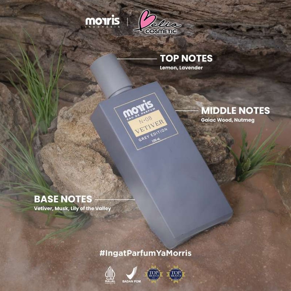 BELIA  MORRIS Eau De Parfum Grey Edition 100ml | Parfum Pria | Wewangian